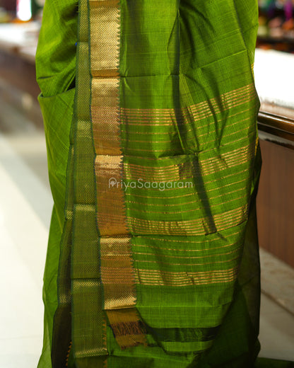 Green Solid Mangalagiri Silk Cotton - N4994