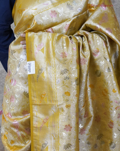 Golden Yellow Banaras Silk - PB5565