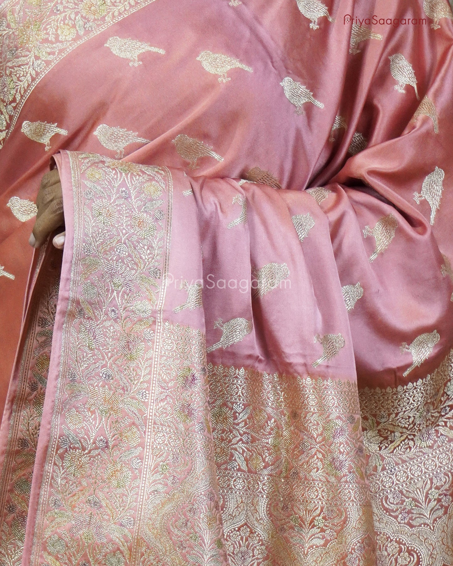 Pastel Pink Kuruvi Katan Silk - PC3641