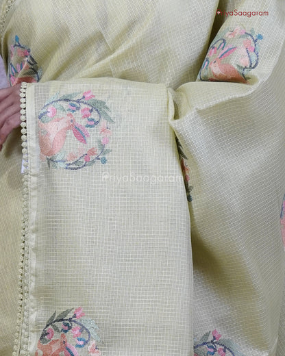 Green Embroidery Kota - PC3571