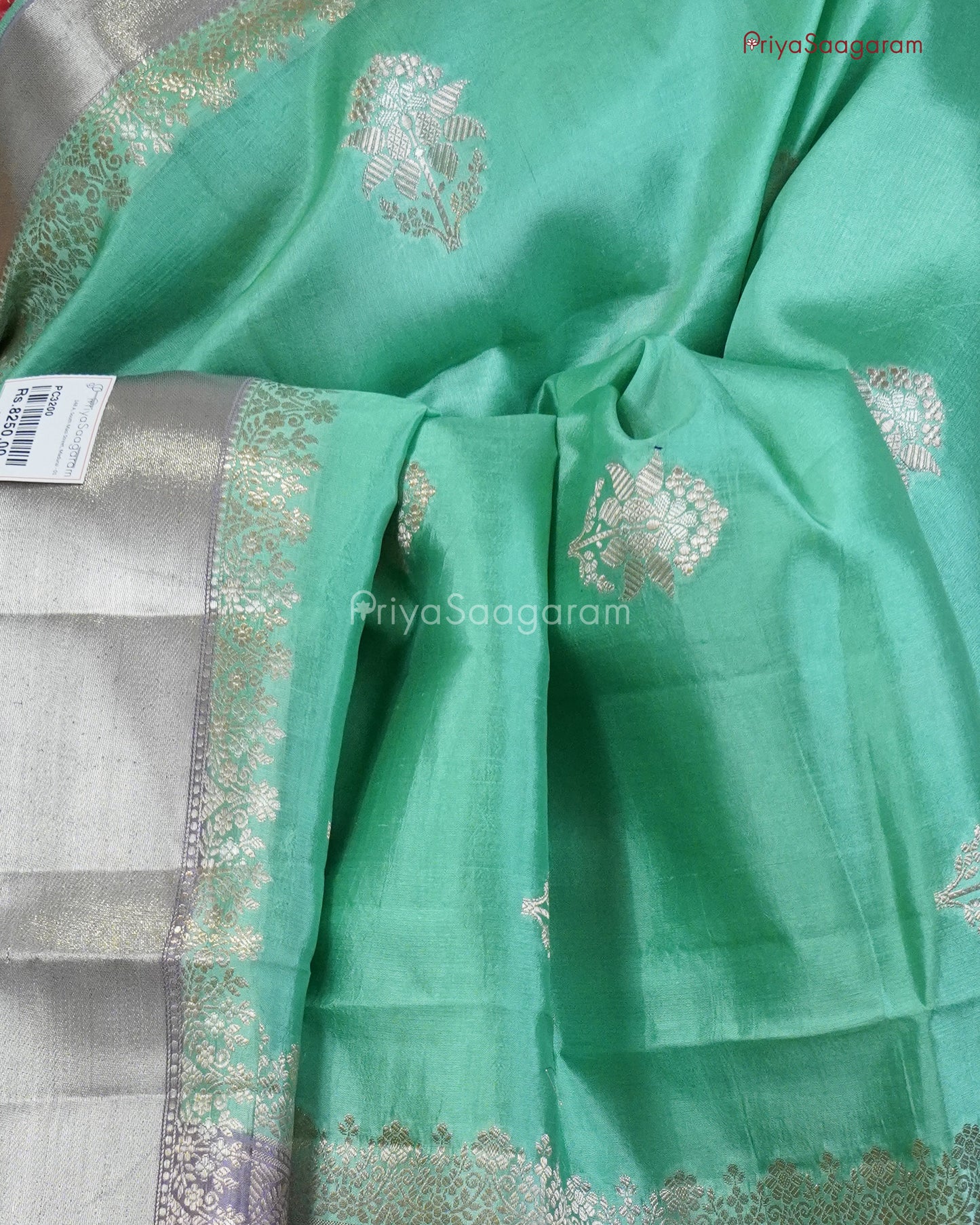 Green Purple Chiniya Silk - PC3200
