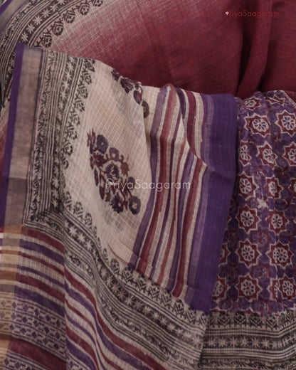 Purple Maroon Shaded Kota Cotton - PC2065