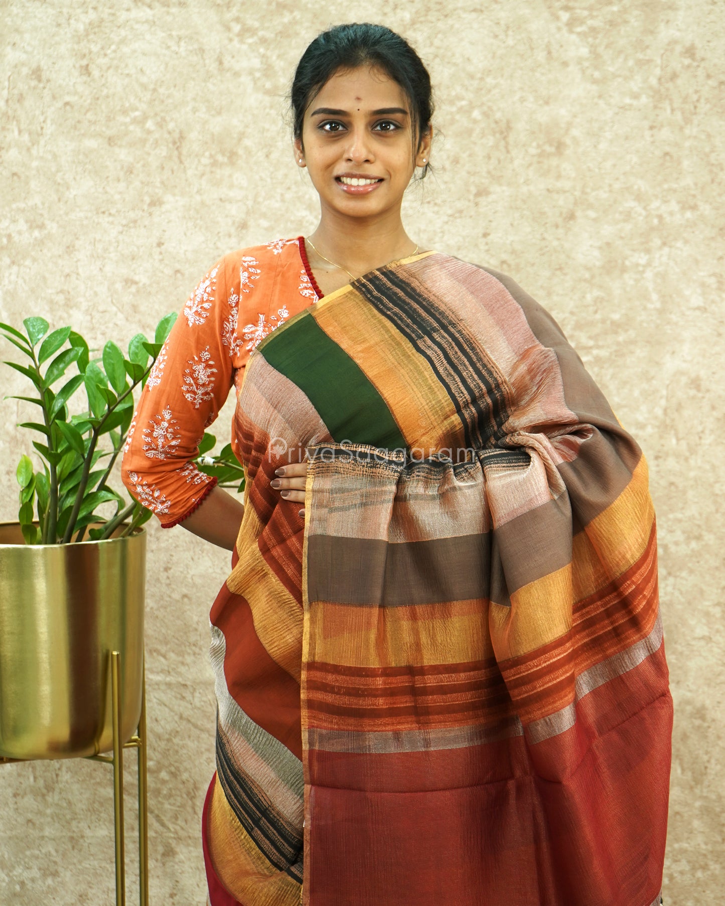 Multi-colour Rustic Moonga Tissue - PE437
