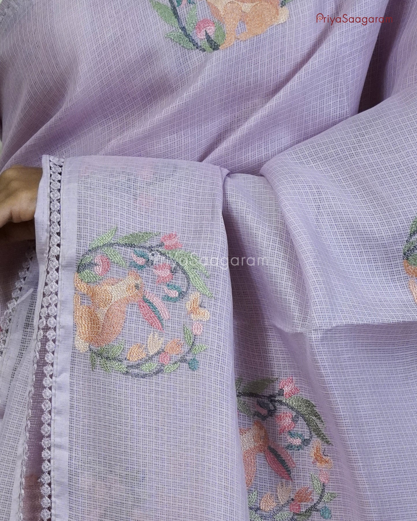 Purple Embroidery Kota - PC3572