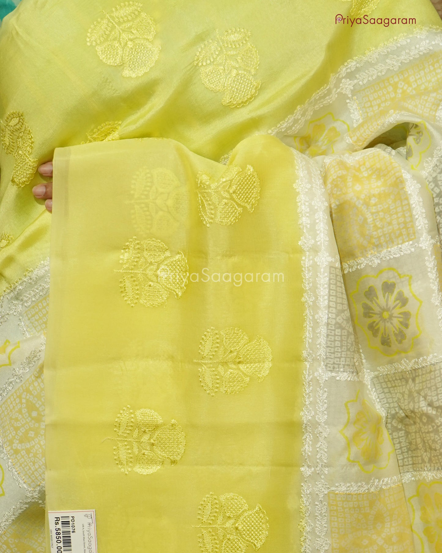 Light Yellow Chiniya Silk - PD1076