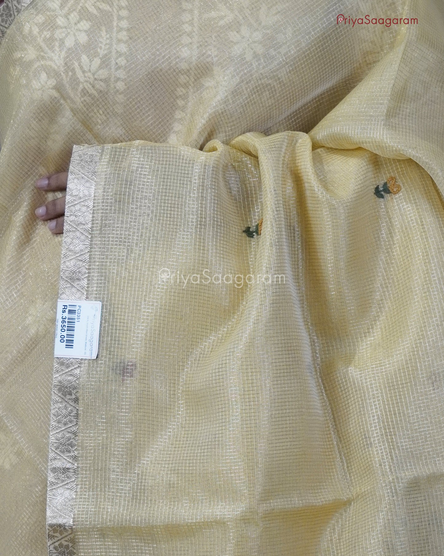 Golden Yellow Tissue Kota - PC3351
