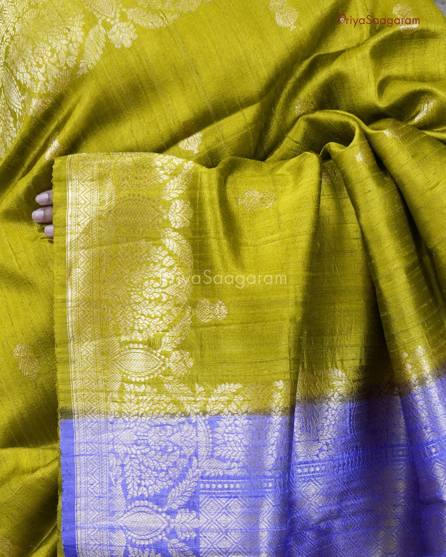 Pistachio Green Matka Silk - PC3218