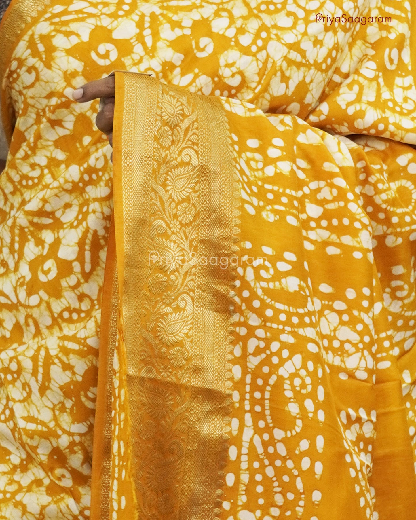 Mango Yellow Batik Crepe - PC3288