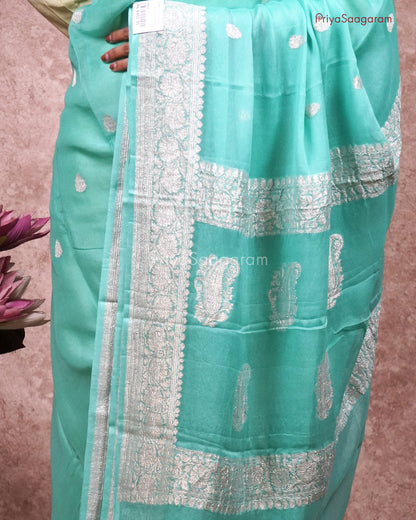Seafoam Green Pure Chiffon Georgette - PB5311