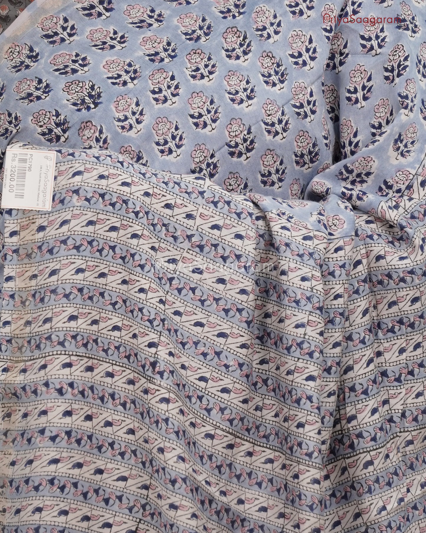 Modern Blue Chanderi - PC1790