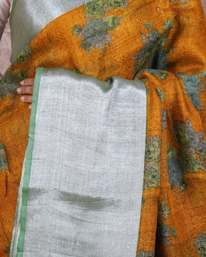 Caramel Gold Silk Linen - PB5055