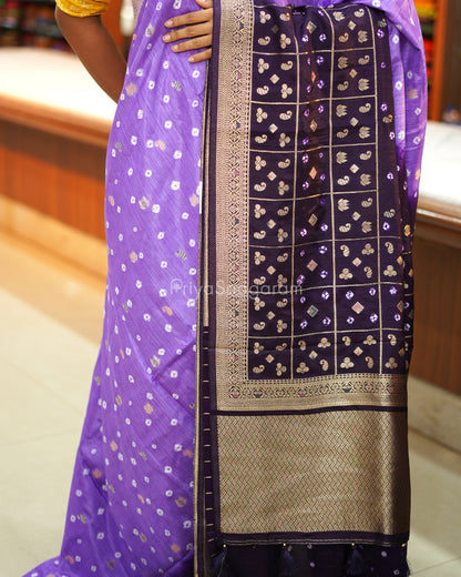Purple Lavender Woven Chiniya Silk - PE2707
