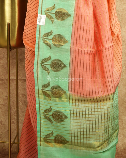 Pastel Pink Chanderi Cotton - PD3892