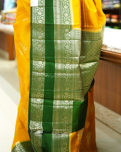 Yellow Green Chiniya Raw Mango Silk - PD1067