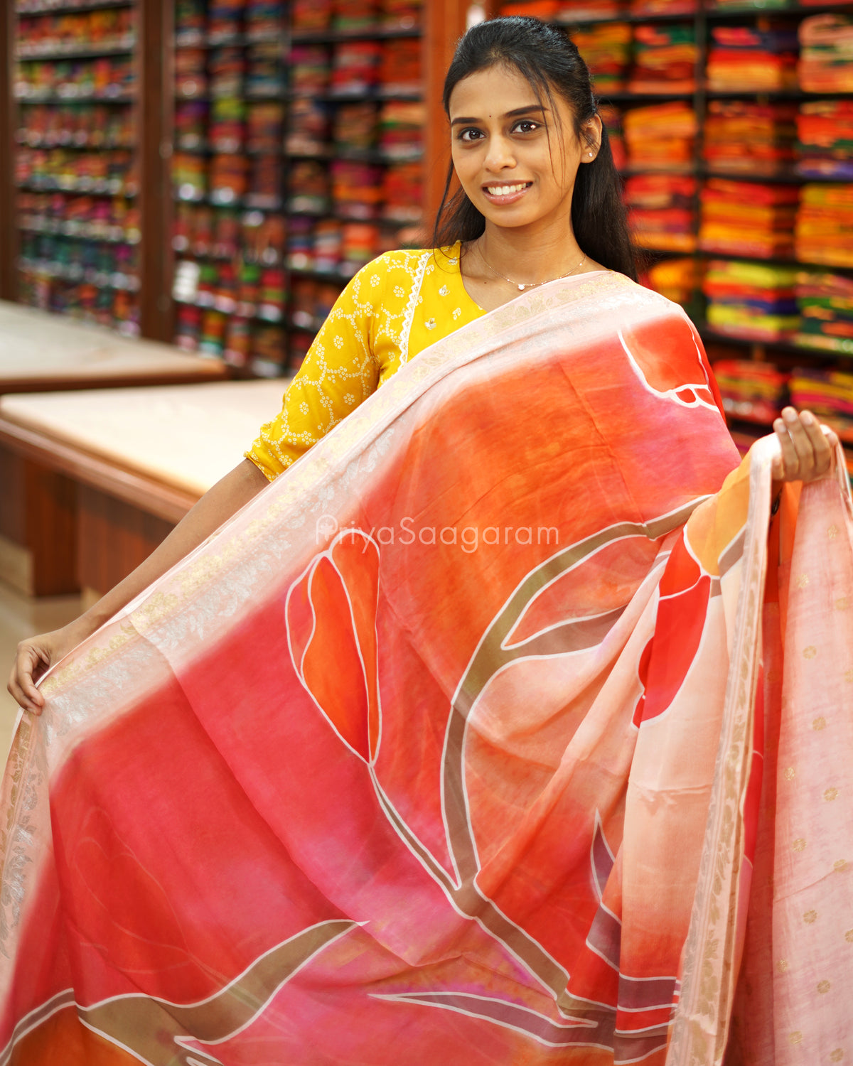 Pink Floral Chiffon Georgette - PE1043