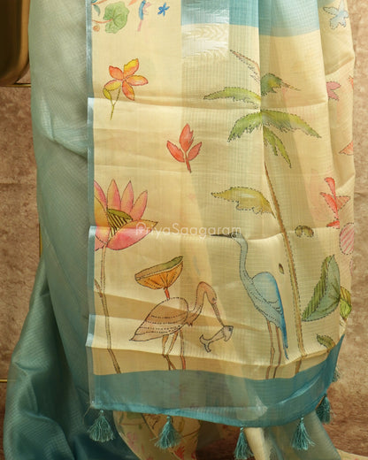 Sky Blue Silk Kota - PD3888