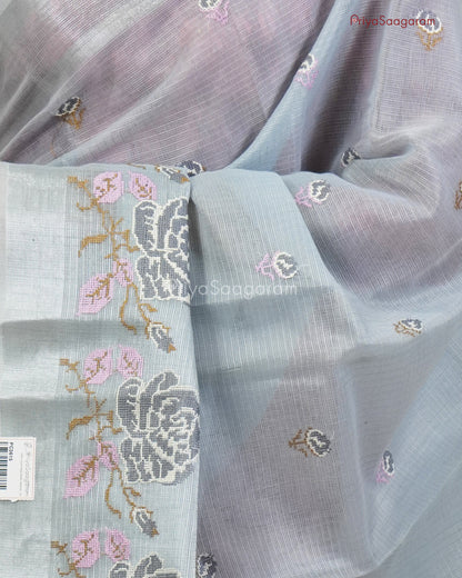 Cloudy Grey Embroidery Kota - PC3615