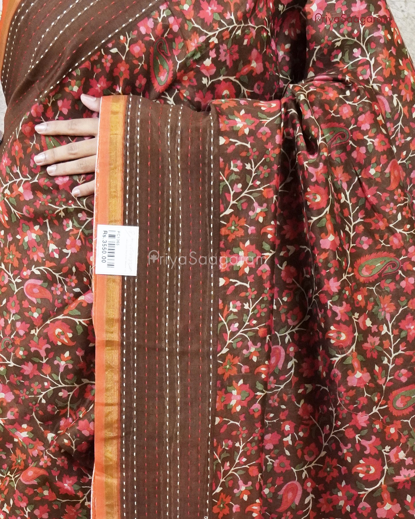 Bright Floral Chanderi - PC1365
