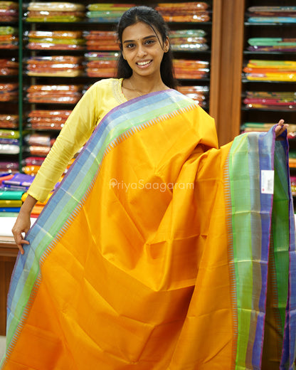 Honey Yellow Kanchipuram Silk - M9445