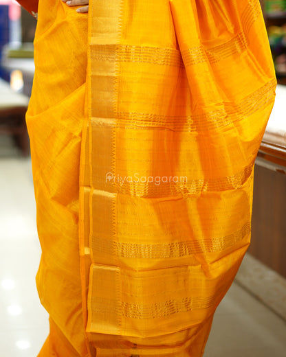 Mango Yellow Mangalagiri Silk Cotton - N4993