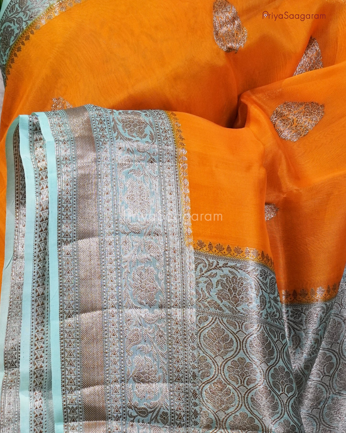 Orange Contrast Kora Organza - PC3213