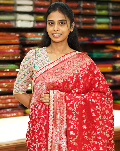 Pink Designer Banaras Silk - PE597