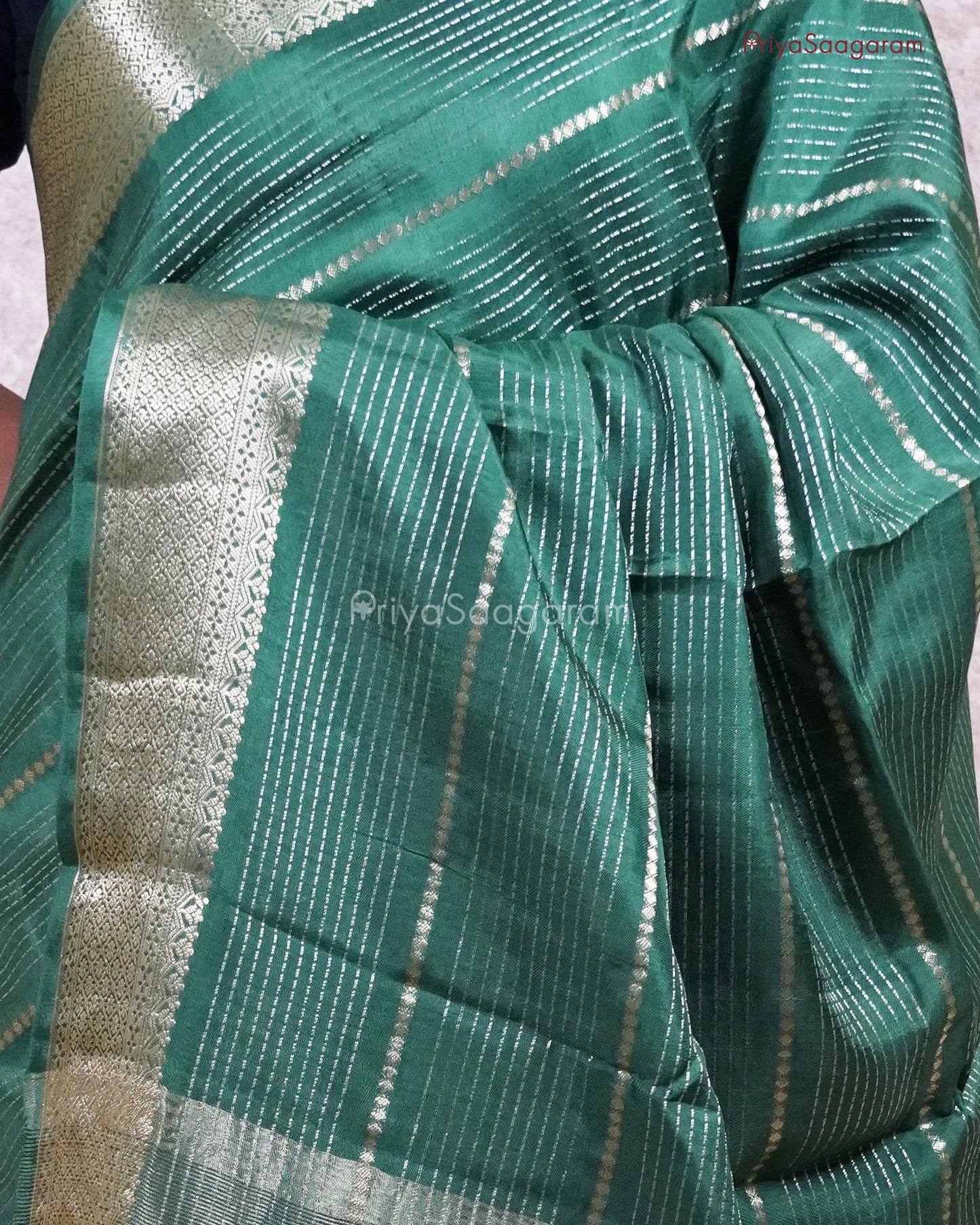 Dark Green Dola Tussar - PC2681