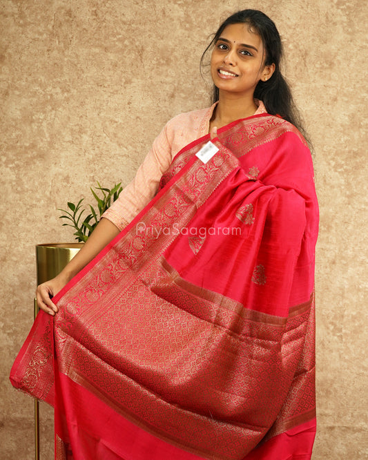 Bright Pink Matka Silk - PD4123