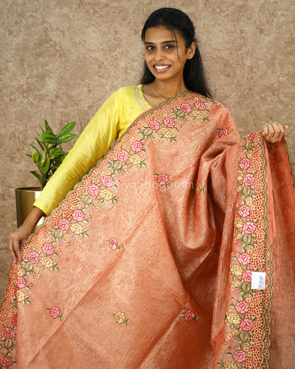 Pink Shaded Floral Crush Tissue - PD3124