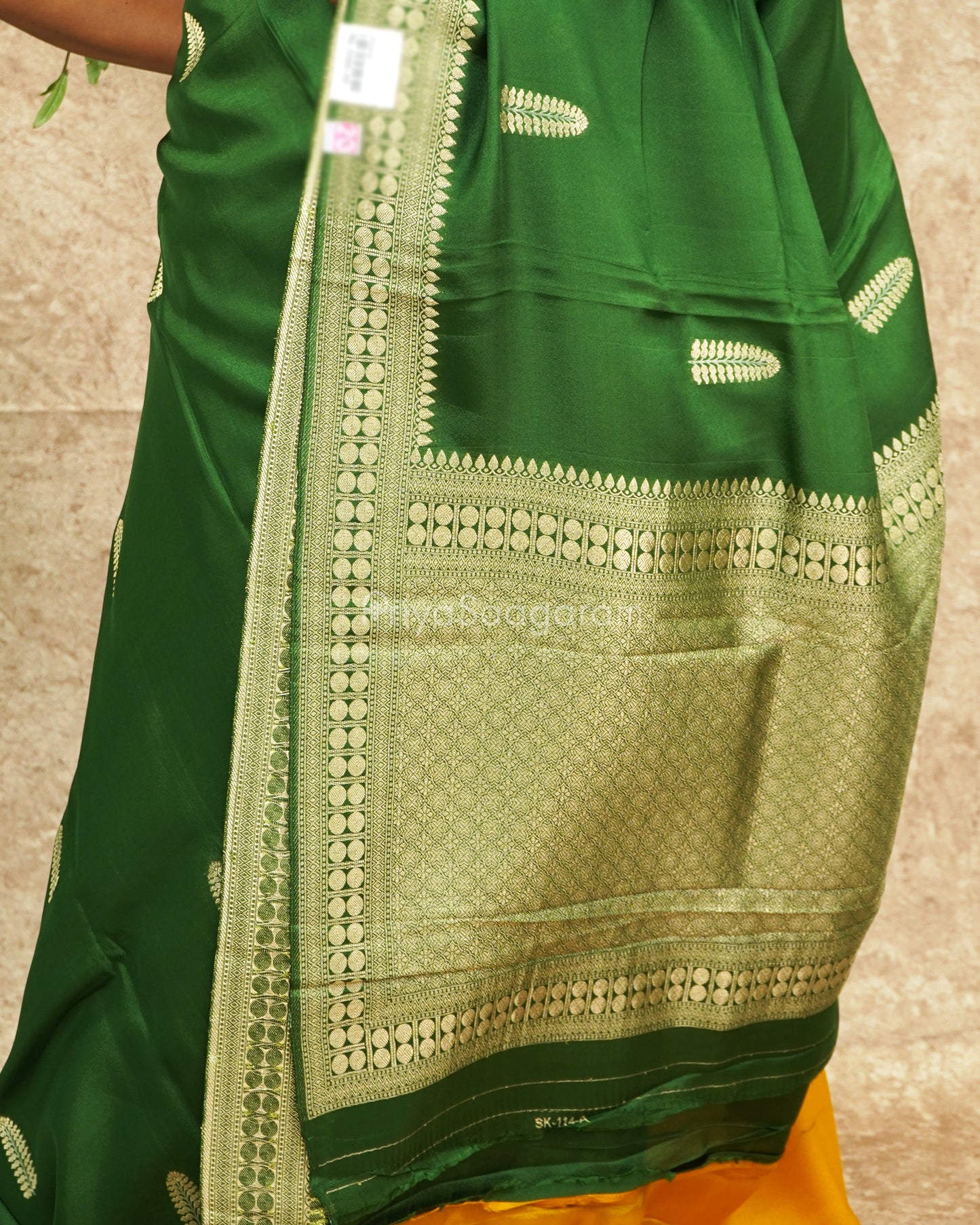 Forest Green Dola Banaras - PD5340