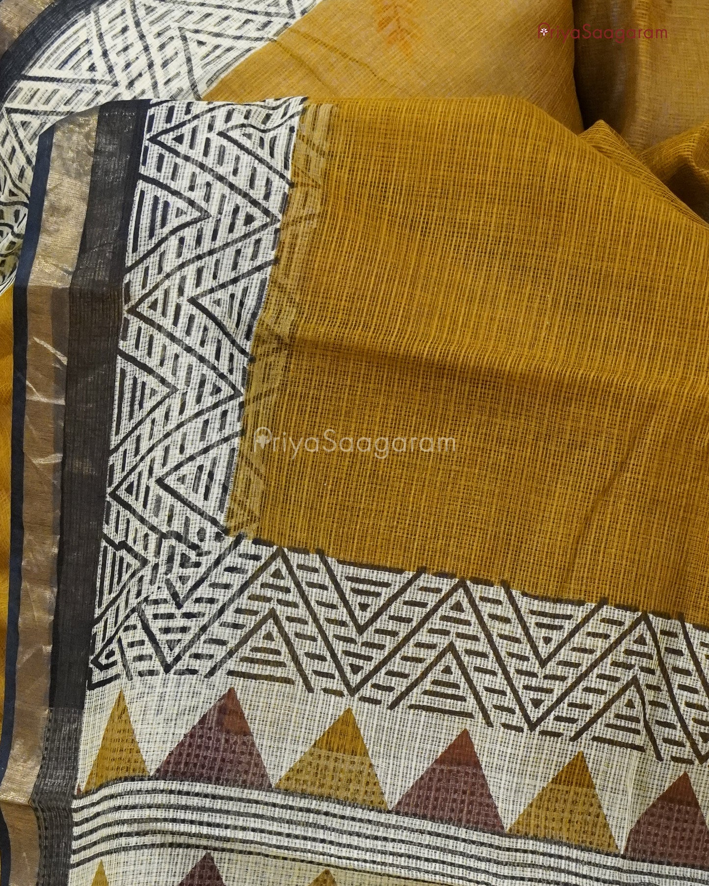 Mustard Black Kota Doria - PD318