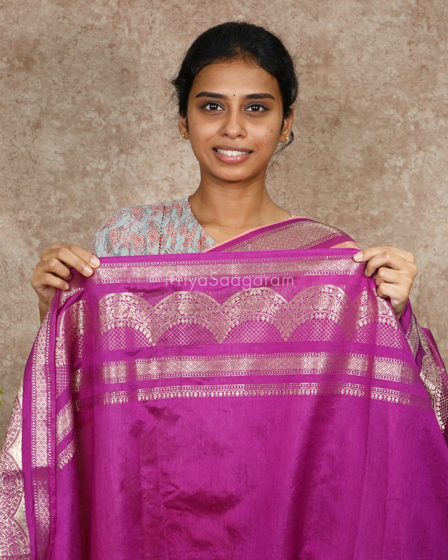 Pink Purple Chiniya Silk - PC3262