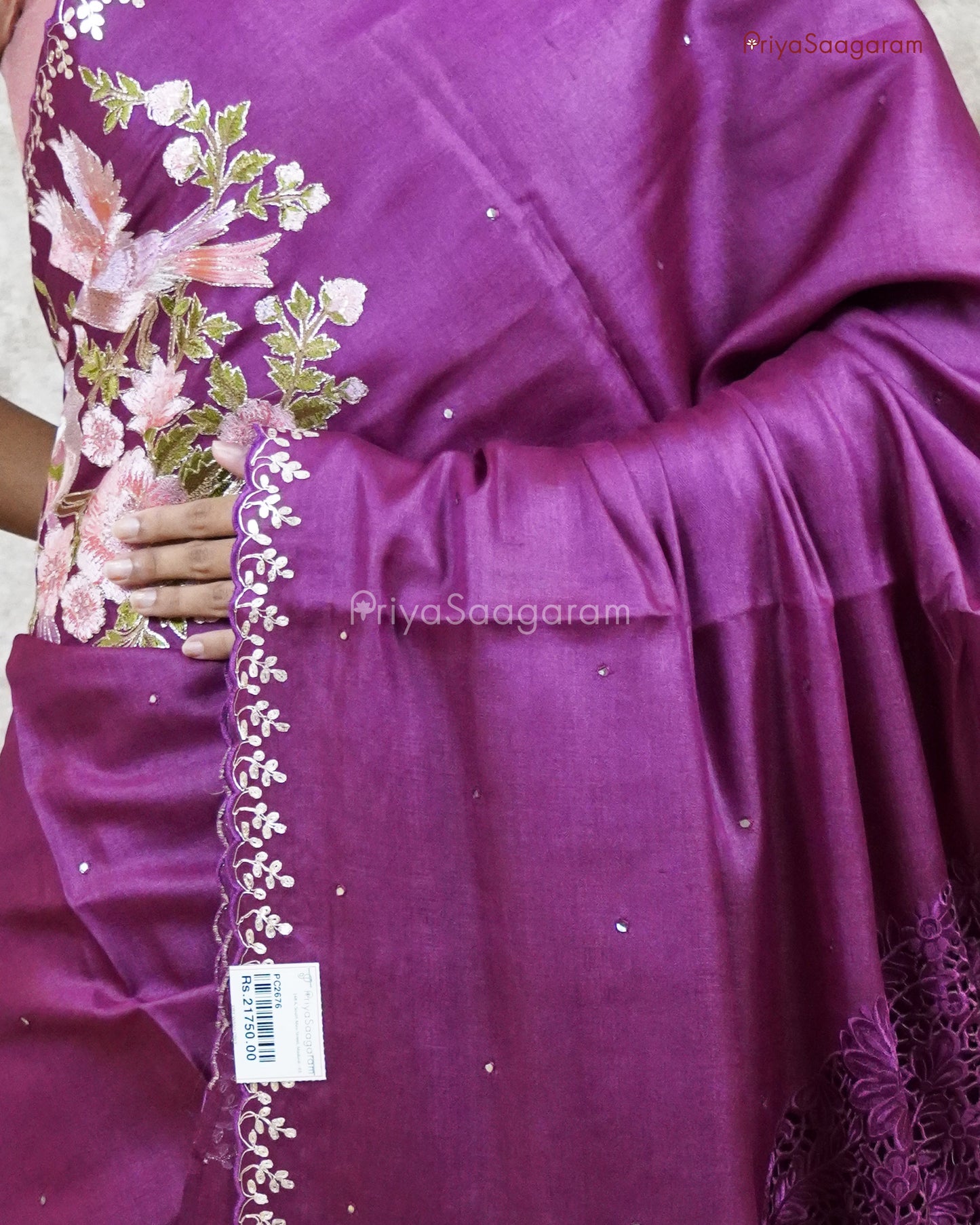 Vaadamalli Embroidery Tussar - PC2676