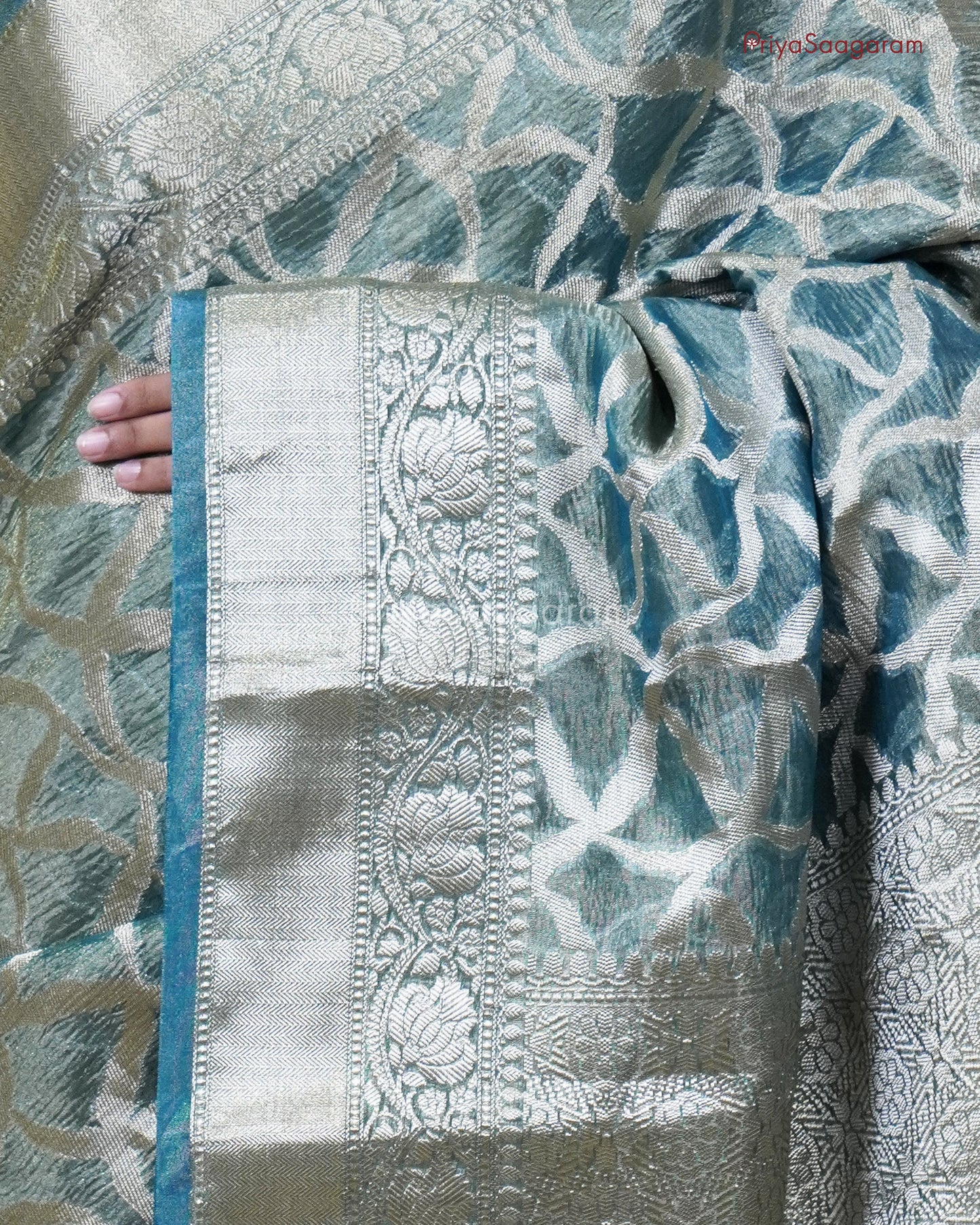 Golden Teal Crush Tissue - M7100