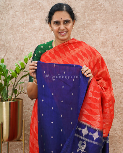 Red Zari Tussar - PD5867