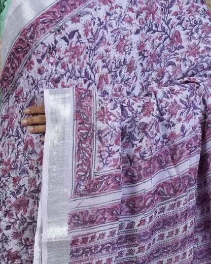 Mauve Purple Pure Linen Cotton - PC2749