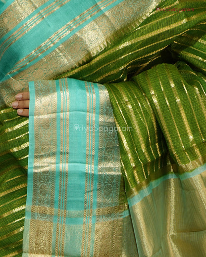 Forest Green Zari Kota - PD1048