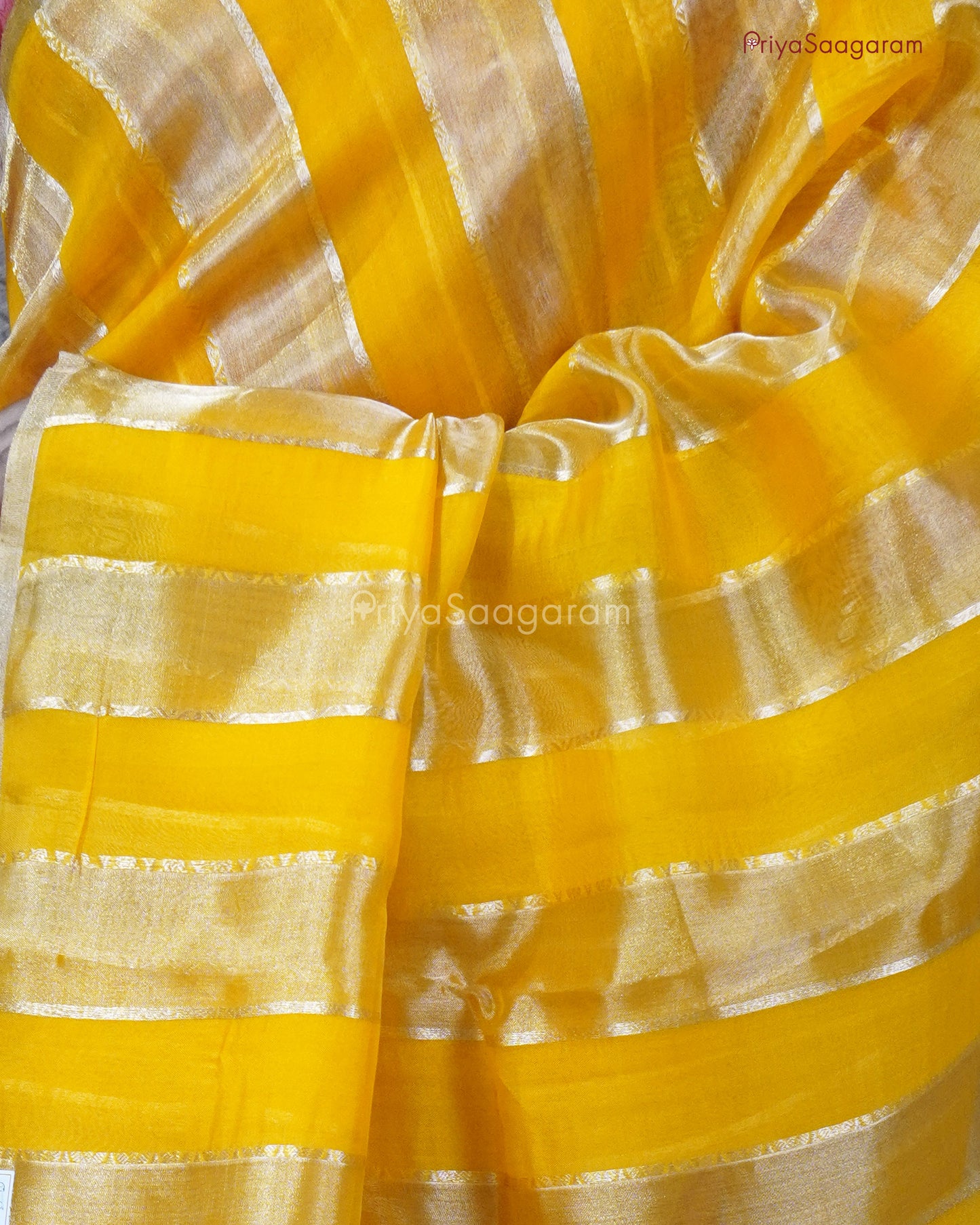 Mango Yellow Cross Kora Silk - PC3833