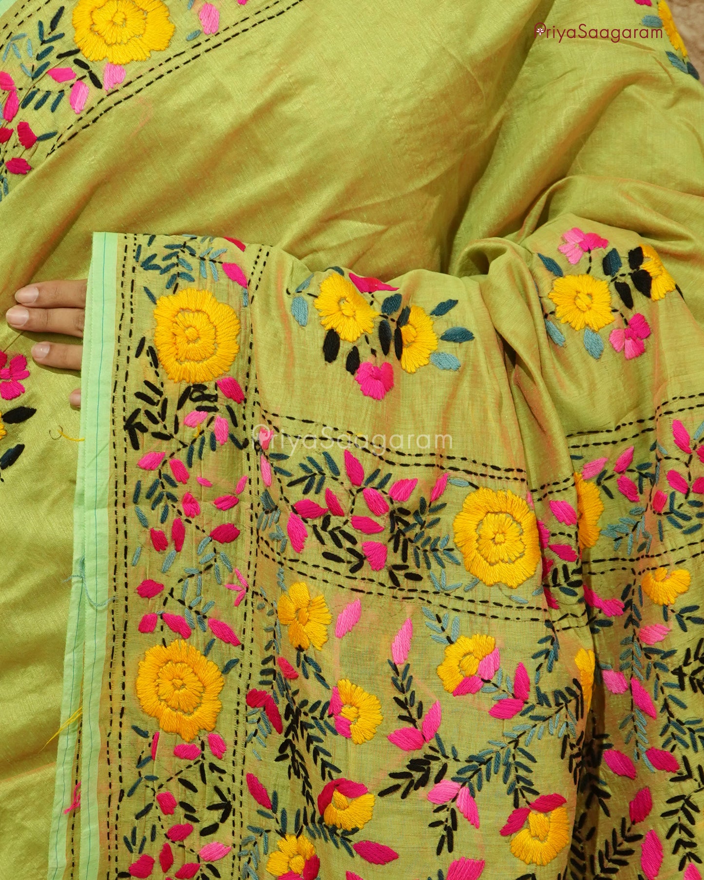 Green FullKari Chanderi Cotton - PD391
