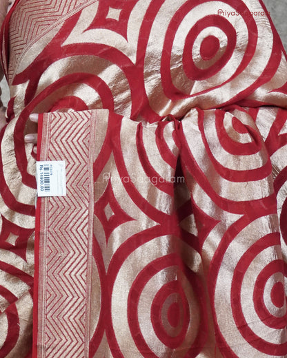 Red Gold Georgette - PC3079