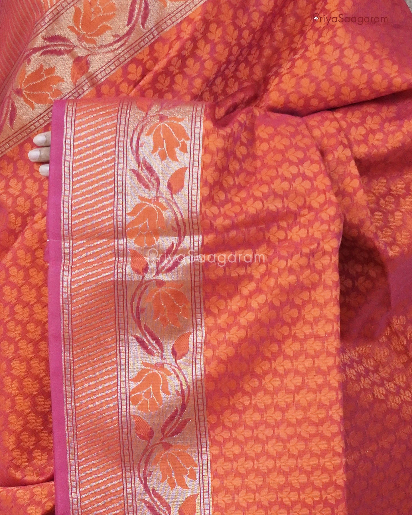 Pink and Red Muslin Silk - PD26