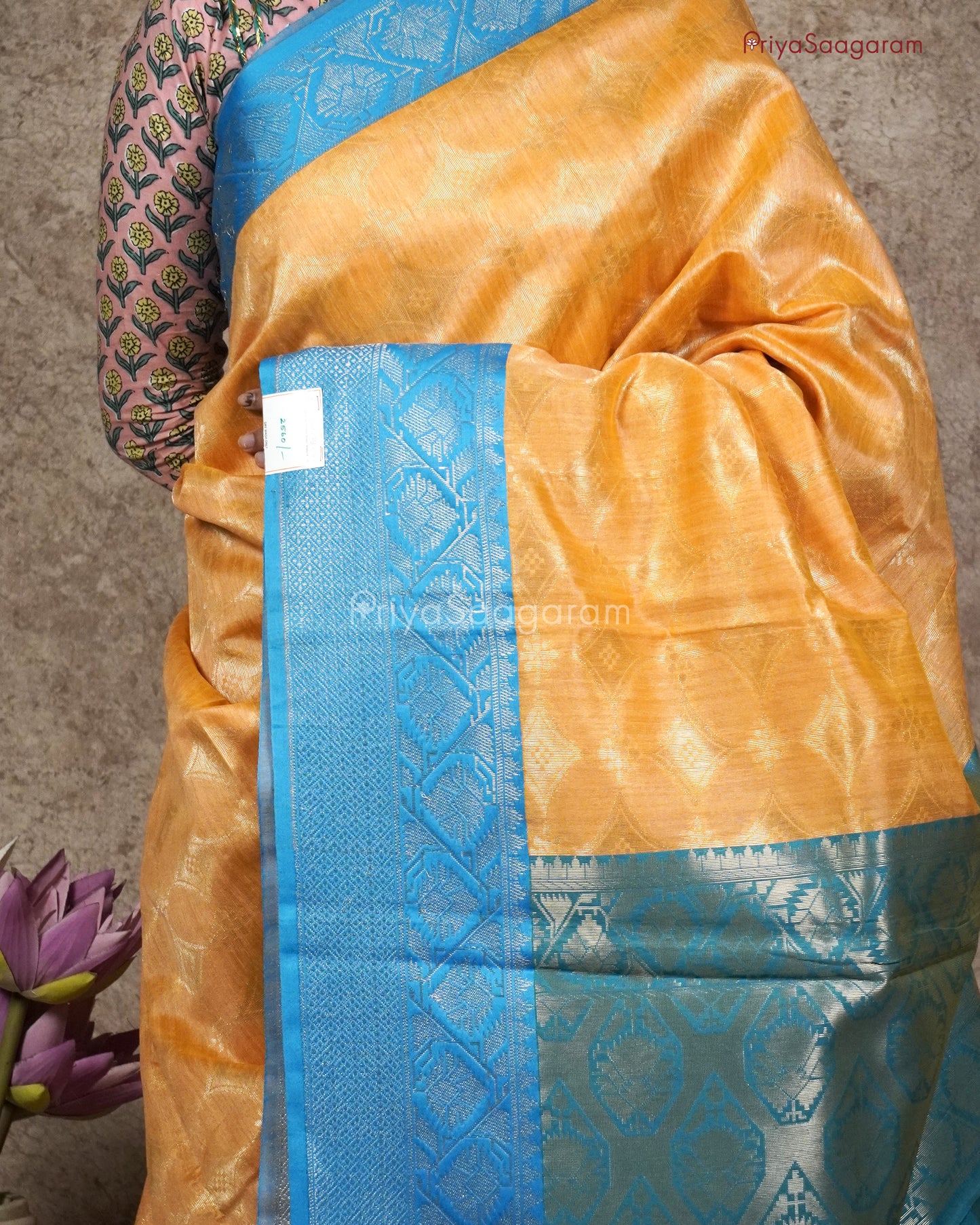 Peach Banaras Silk - R16