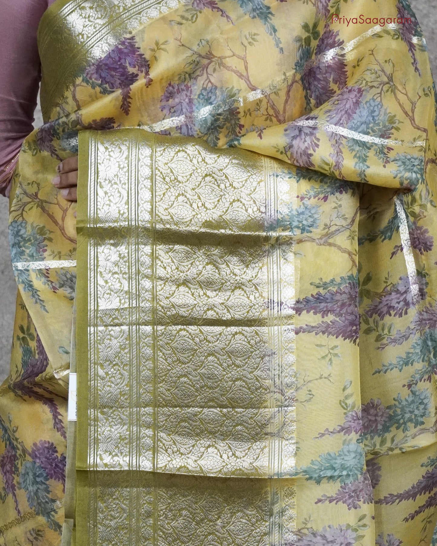 Tan Yellow Kora Organza - PC518