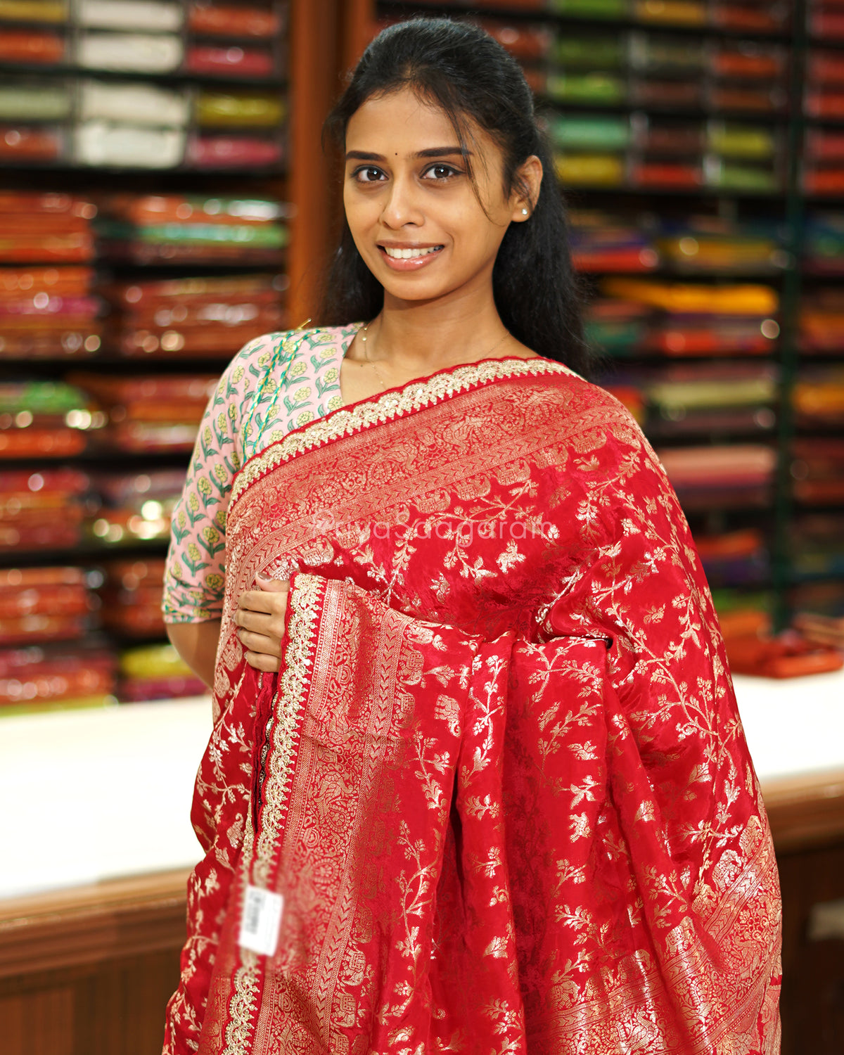 Pink Designer Banaras Silk - PE597