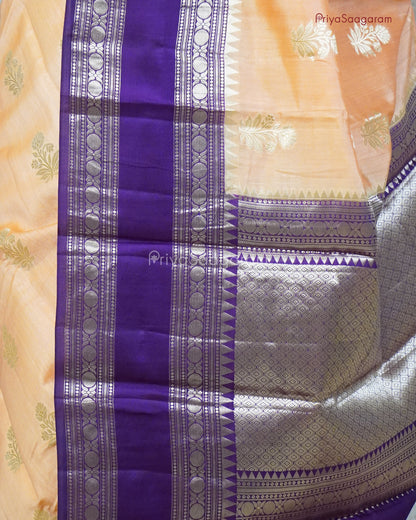 Peach Purple Berry Tussar - PC3600