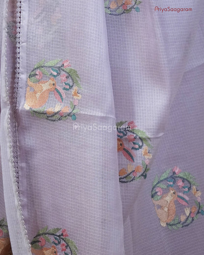 Purple Embroidery Kota - PC3572