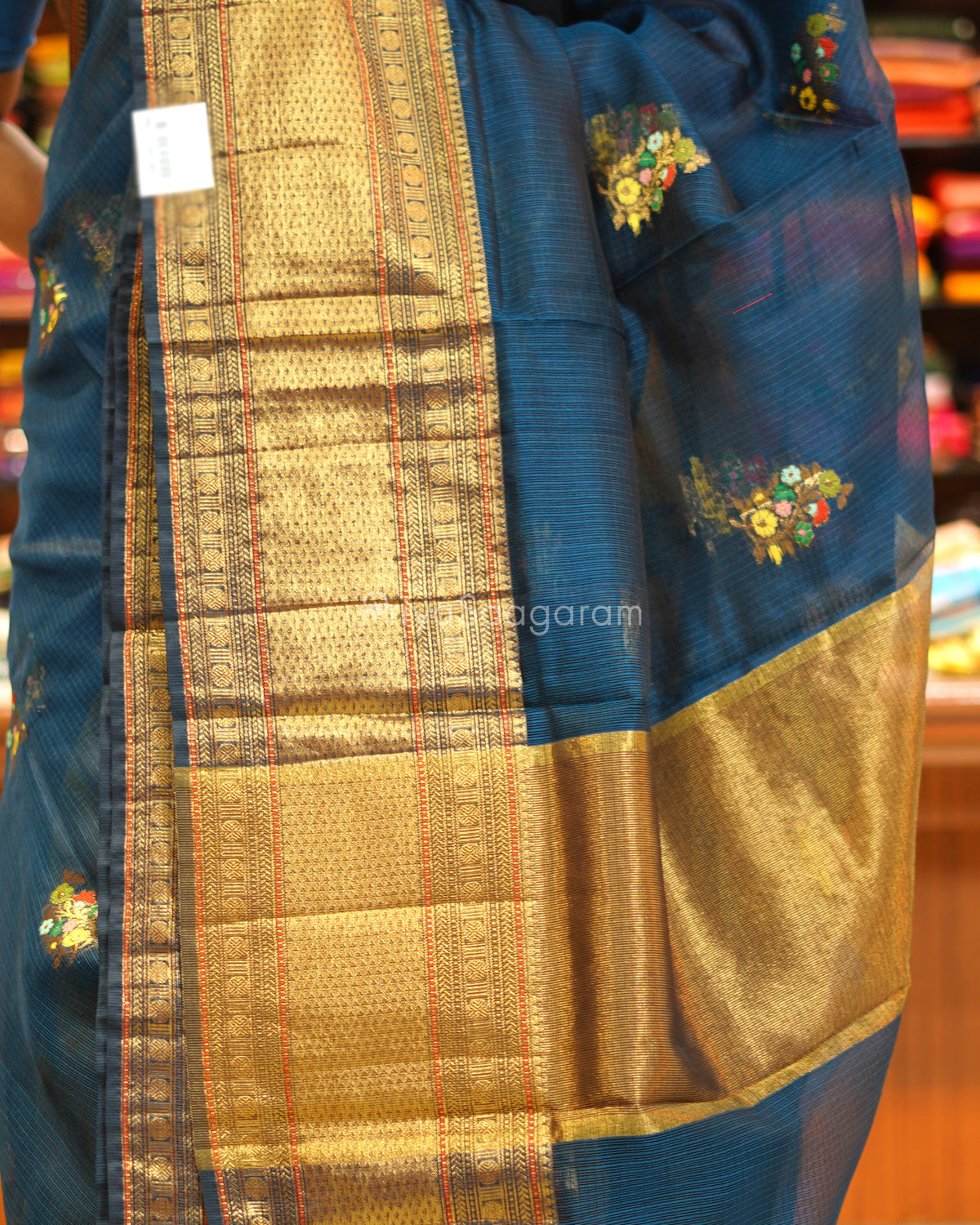 Blue Zari Silk Kota - PE6501