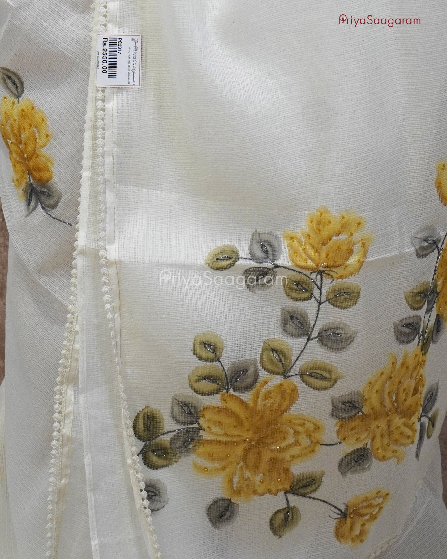 White Sequins Kota - PC3317