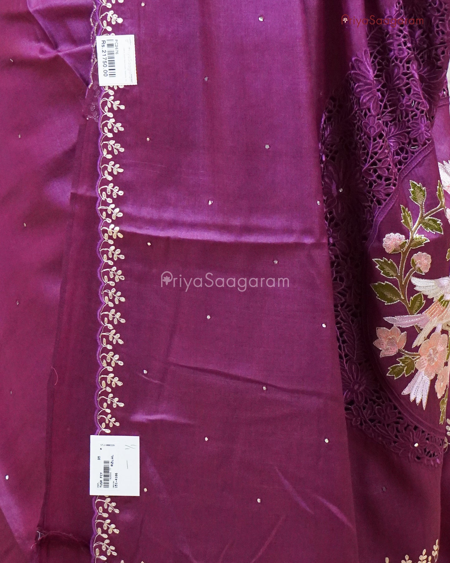 Vaadamalli Embroidery Tussar - PC2676
