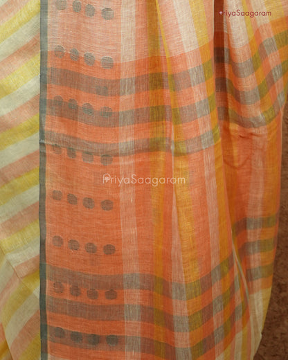 Multi-colour striped Linen - PD756